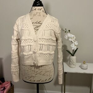 Forever 21 Cream Knit Women's Sweater